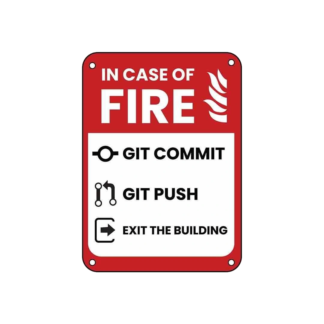 In case of fire Sticker